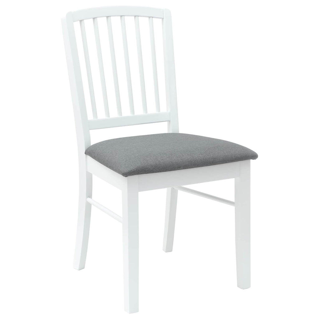 Dining Chairs 2 pcs White 50 x 52.5 x 91 cm Solid Rubber Wood