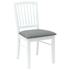 Dining Chairs 2 pcs White 50 x 52.5 x 91 cm Solid Rubber Wood