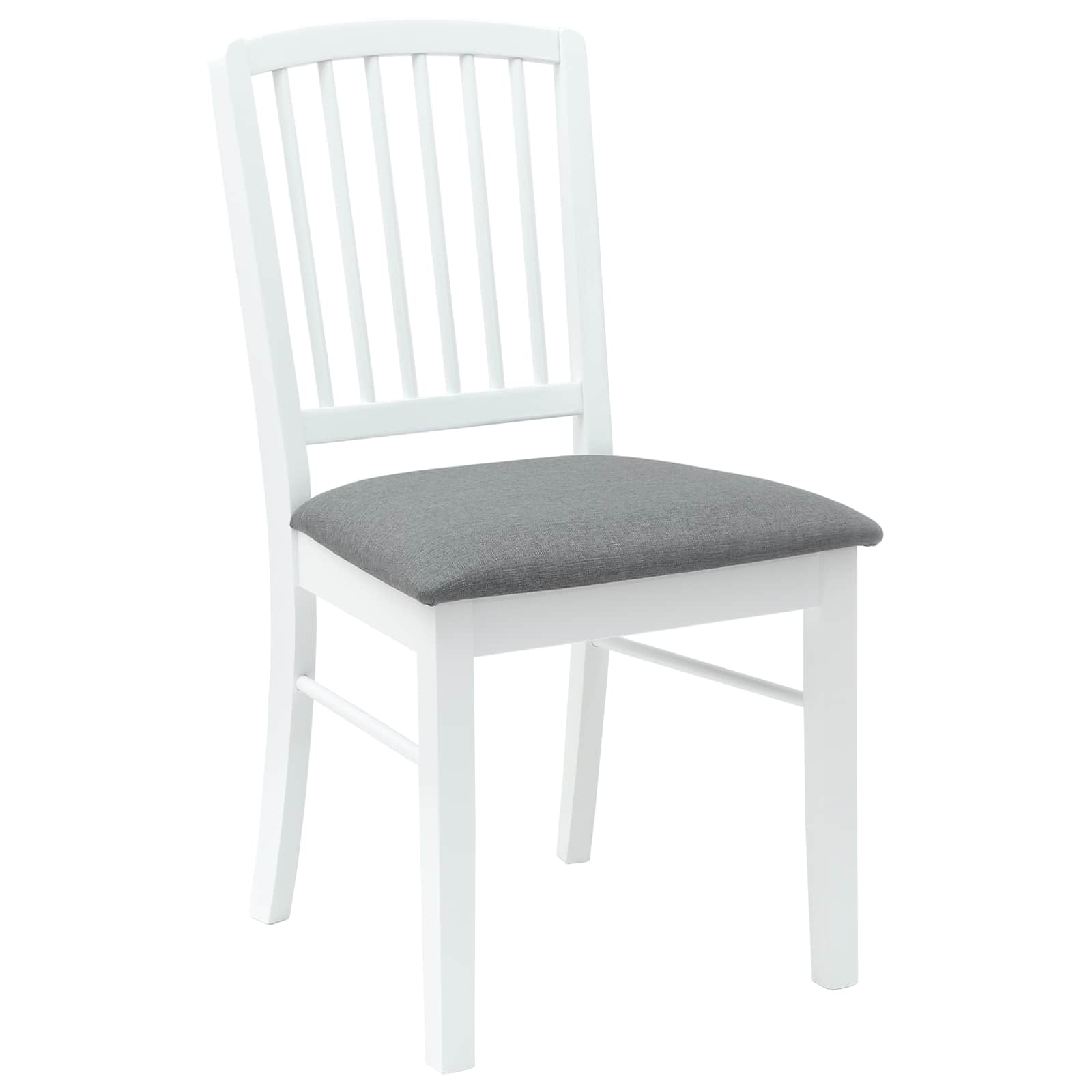 Dining Chairs 2 pcs White 50 x 52.5 x 91 cm Solid Rubber Wood