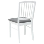 Dining Chairs 2 pcs White 50 x 52.5 x 91 cm Solid Rubber Wood