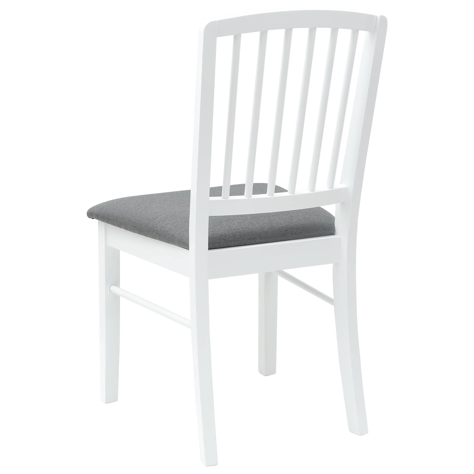Dining Chairs 2 pcs White 50 x 52.5 x 91 cm Solid Rubber Wood