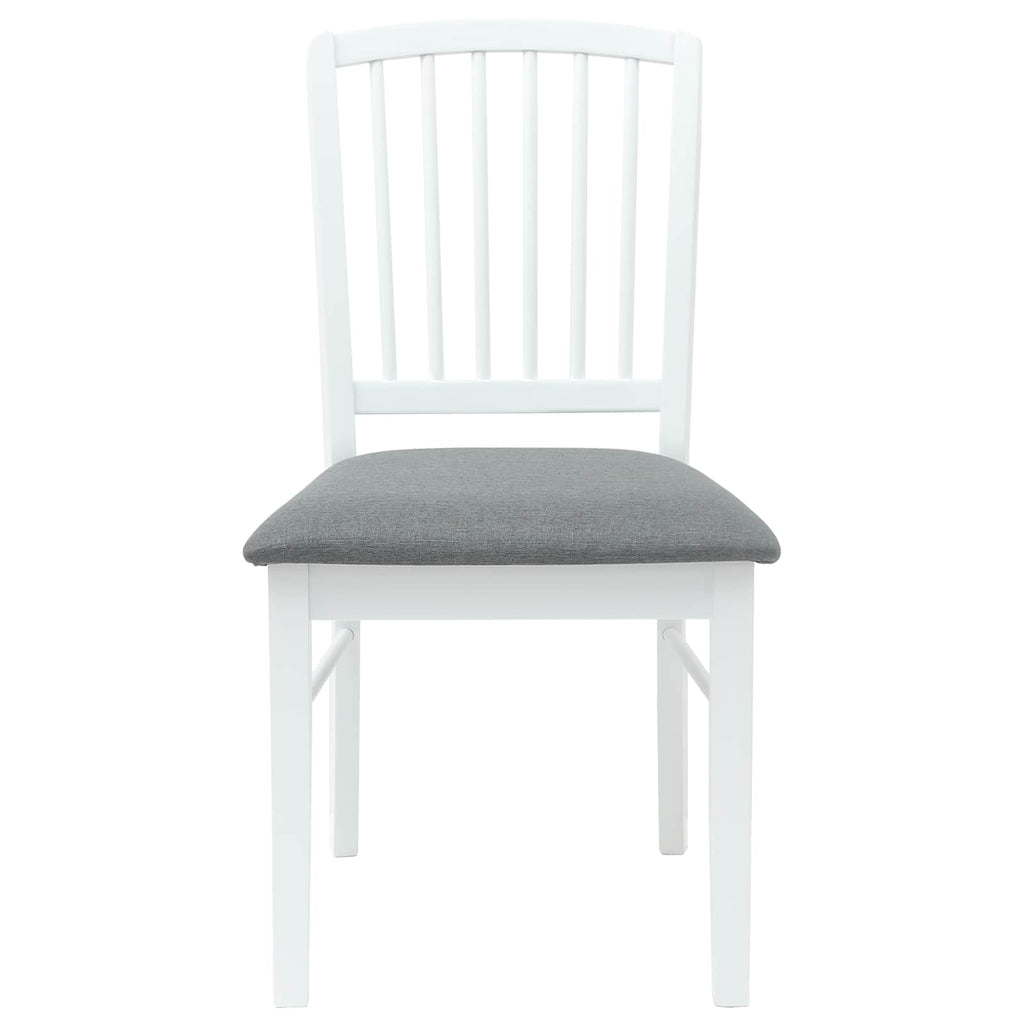 Dining Chairs 2 pcs White 50 x 52.5 x 91 cm Solid Rubber Wood