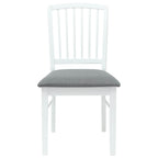 Dining Chairs 2 pcs White 50 x 52.5 x 91 cm Solid Rubber Wood