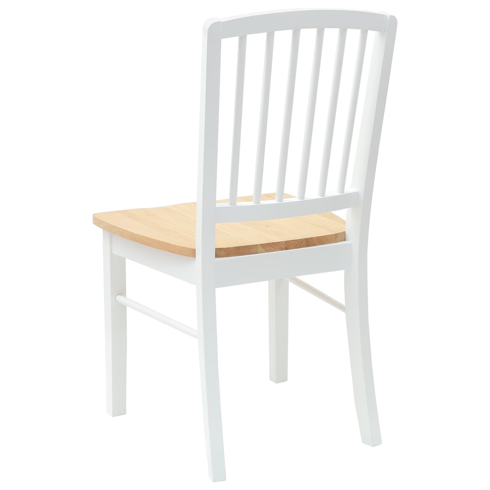 Dining Chairs 2 pcs White 50 x 52.5 x 91 cm Solid Rubber Wood