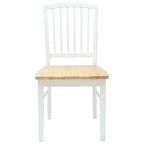 Dining Chairs 2 pcs White 50 x 52.5 x 91 cm Solid Rubber Wood