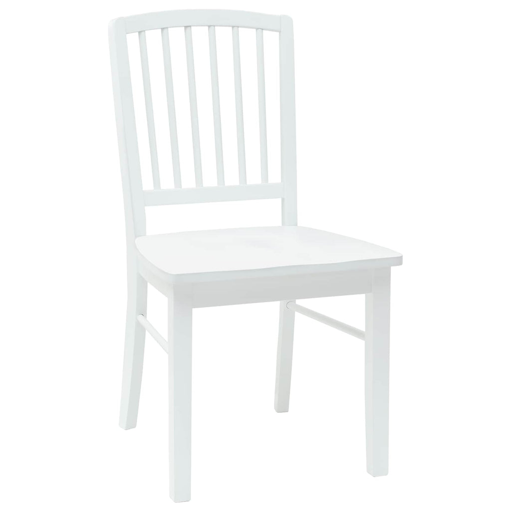 Dining Chairs 2 pcs White 50 x 52.5 x 91 cm Solid Rubber Wood