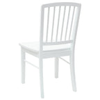 Dining Chairs 2 pcs White 50 x 52.5 x 91 cm Solid Rubber Wood