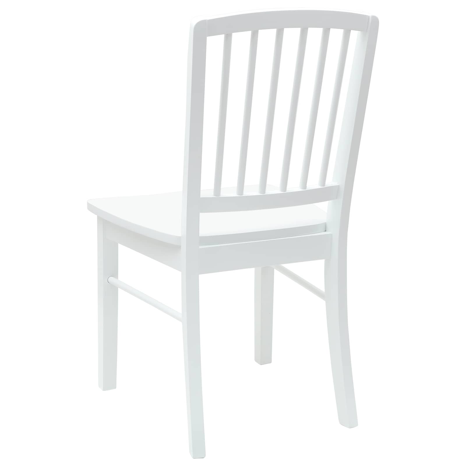 Dining Chairs 2 pcs White 50 x 52.5 x 91 cm Solid Rubber Wood