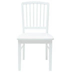 Dining Chairs 2 pcs White 50 x 52.5 x 91 cm Solid Rubber Wood