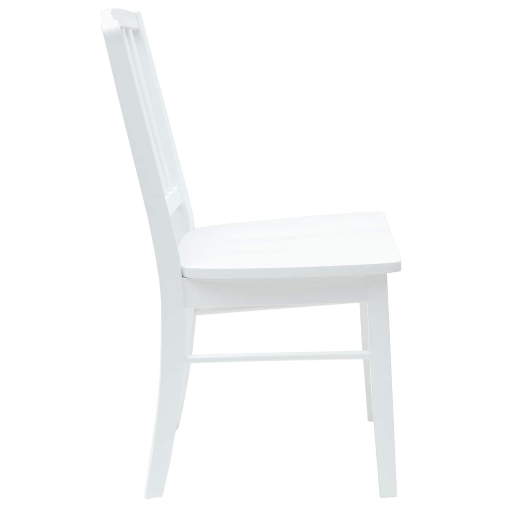 Dining Chairs 2 pcs White 50 x 52.5 x 91 cm Solid Rubber Wood