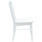 Dining Chairs 2 pcs White 50 x 52.5 x 91 cm Solid Rubber Wood