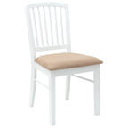 Dining Chairs 2 pcs White 50 x 52.5 x 91 cm Solid Rubber Wood