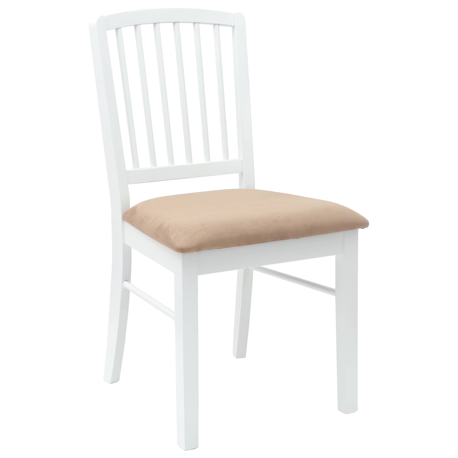 Dining Chairs 2 pcs White 50 x 52.5 x 91 cm Solid Rubber Wood