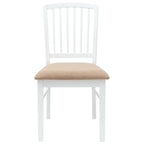 Dining Chairs 2 pcs White 50 x 52.5 x 91 cm Solid Rubber Wood