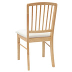Dining Chairs 2 pcs Natural 50 x 52.5 x 91 cm Solid Rubber Wood