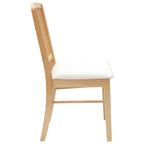 Dining Chairs 2 pcs Natural 50 x 52.5 x 91 cm Solid Rubber Wood