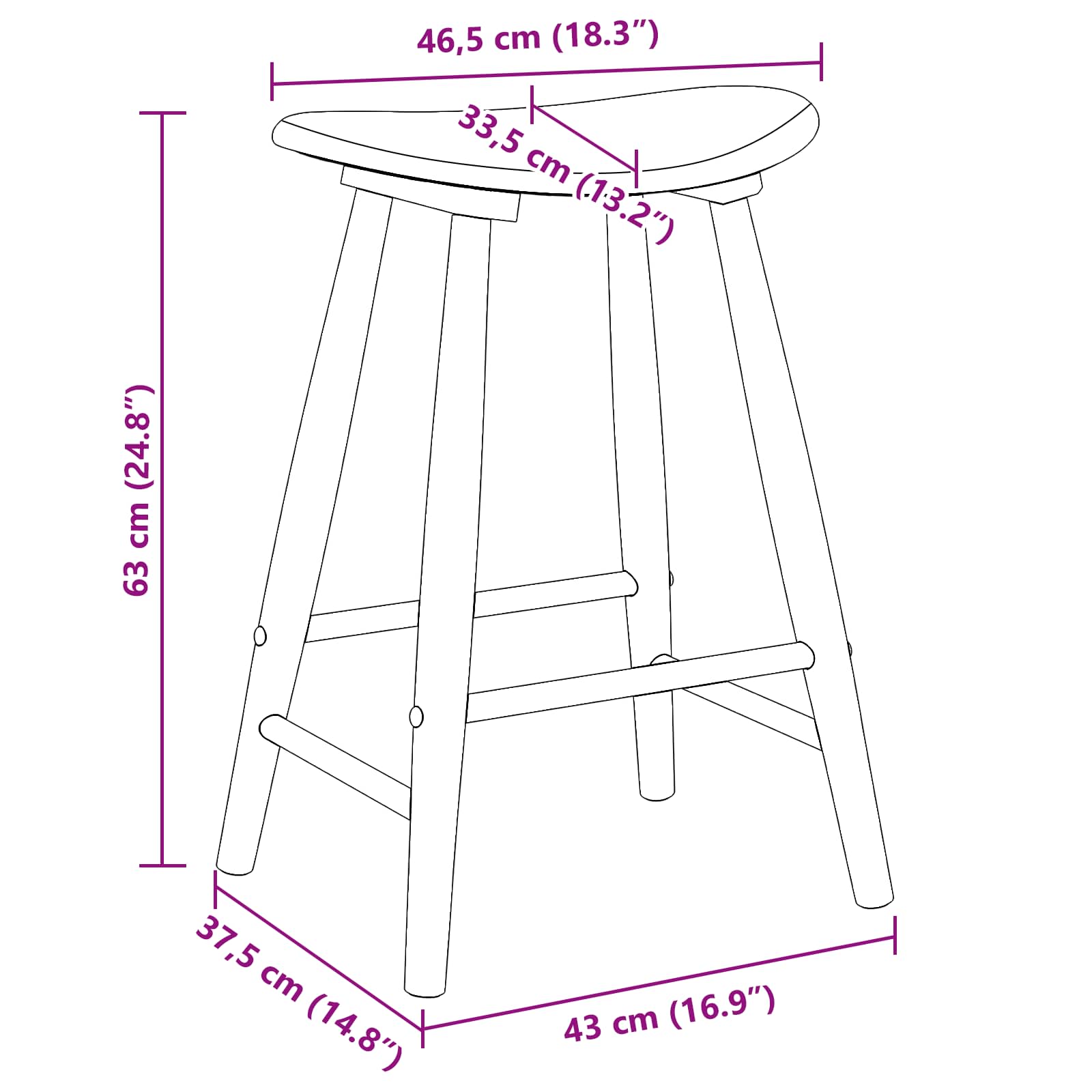Dining Chairs 2 pcs Light Brown 46 x 37 x 63 cm