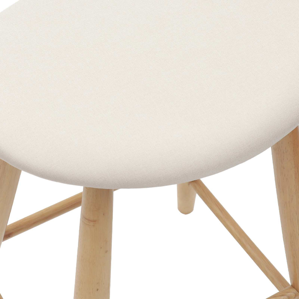 Dining Chairs 2 pcs Natural 46 x 37 x 63 cm Solid Rubber Wood