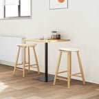 Dining Chairs 2 pcs Natural 46 x 37 x 63 cm Solid Rubber Wood