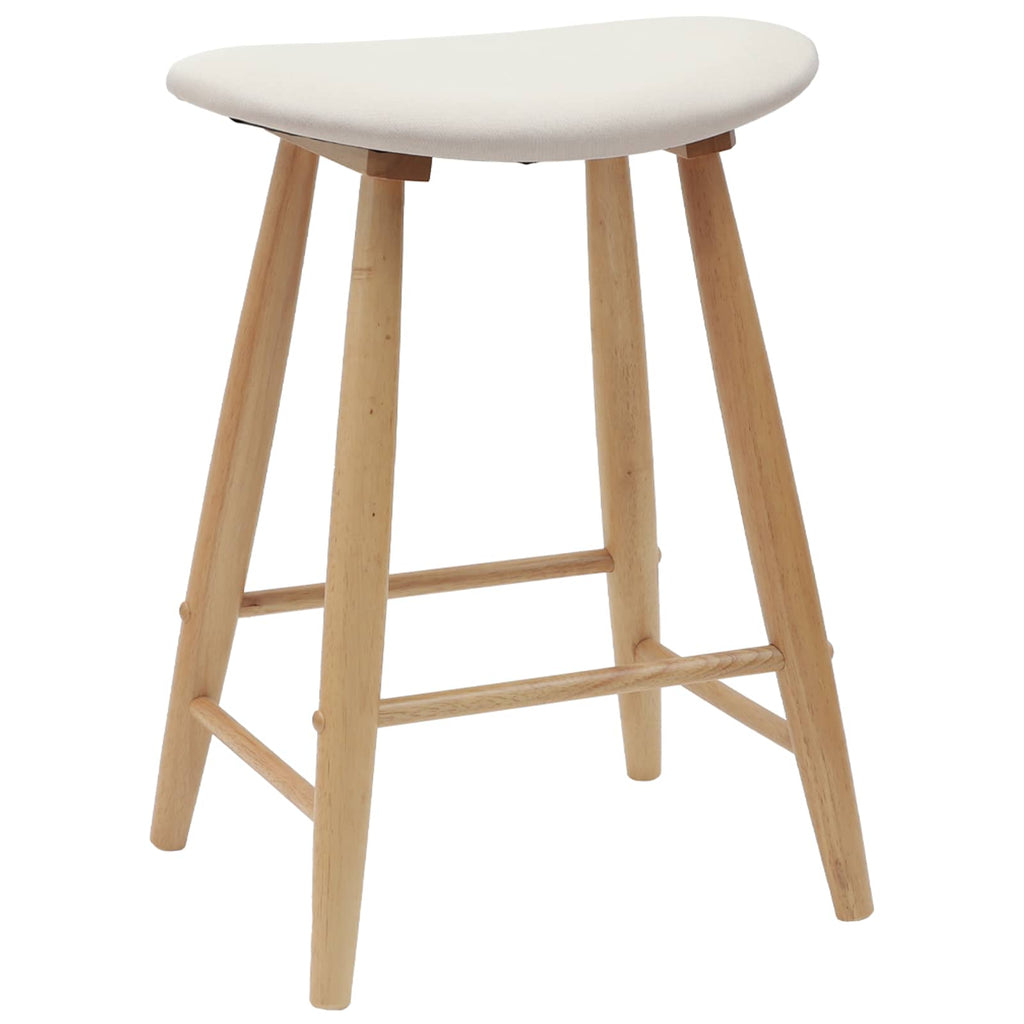 Dining Chairs 2 pcs Natural 46 x 37 x 63 cm Solid Rubber Wood