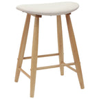 Dining Chairs 2 pcs Natural 46 x 37 x 63 cm Solid Rubber Wood