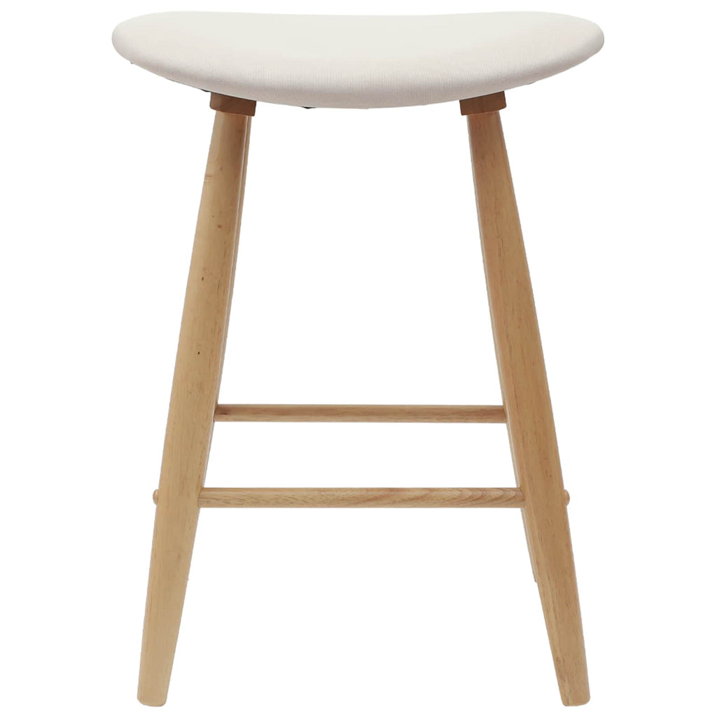 Dining Chairs 2 pcs Natural 46 x 37 x 63 cm Solid Rubber Wood