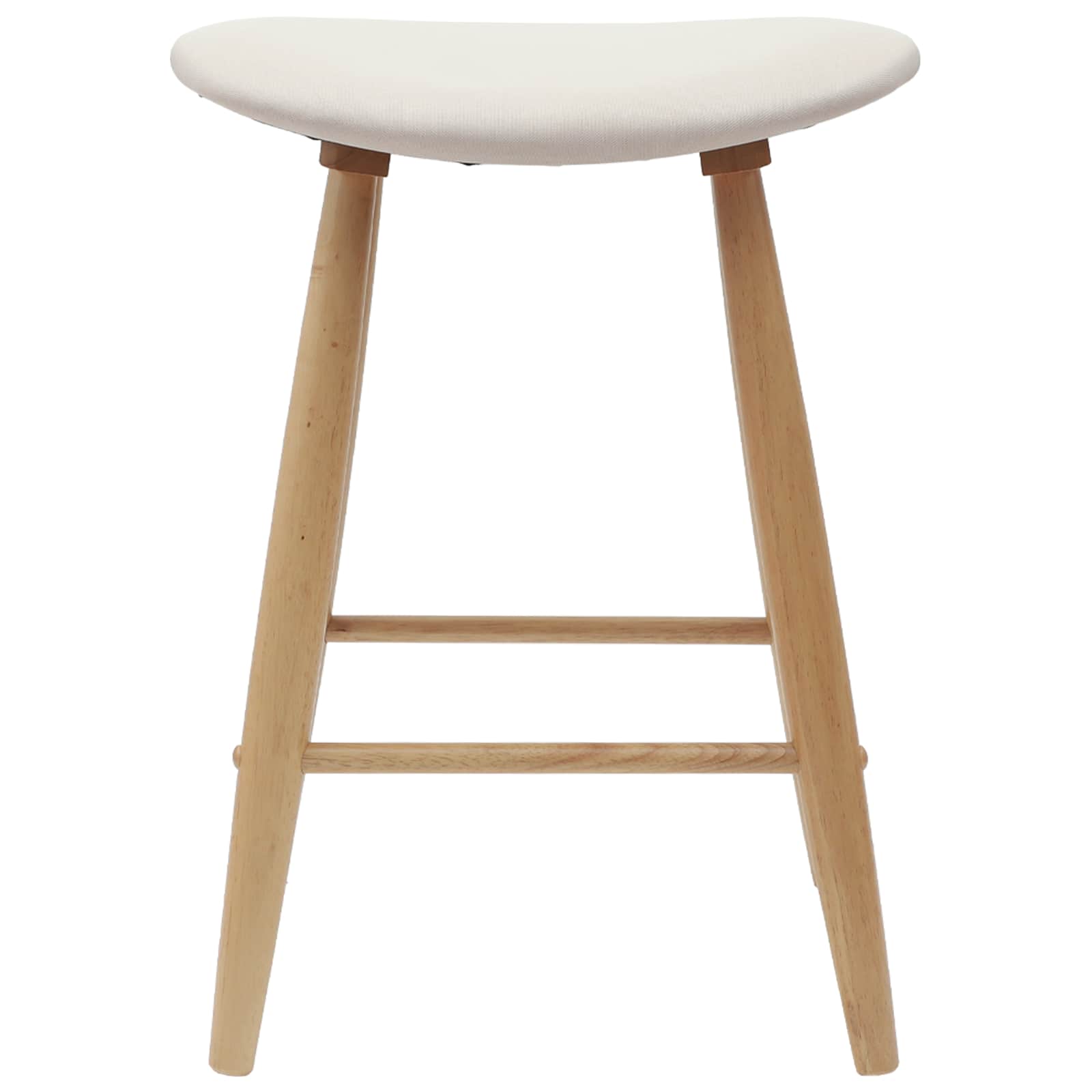 Dining Chairs 2 pcs Natural 46 x 37 x 63 cm Solid Rubber Wood