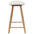 Dining Chairs 2 pcs Natural 46 x 37 x 63 cm Solid Rubber Wood