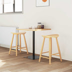 Dining Chairs 2 pcs Natural 46 x 37 x 63 cm Solid Rubber Wood