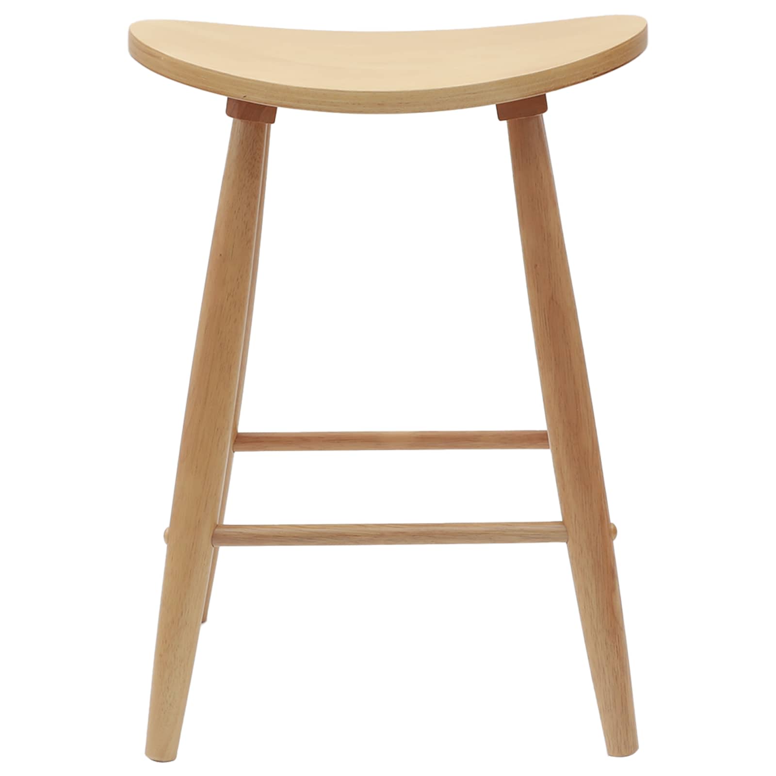 Dining Chairs 2 pcs Natural 46 x 37 x 63 cm Solid Rubber Wood