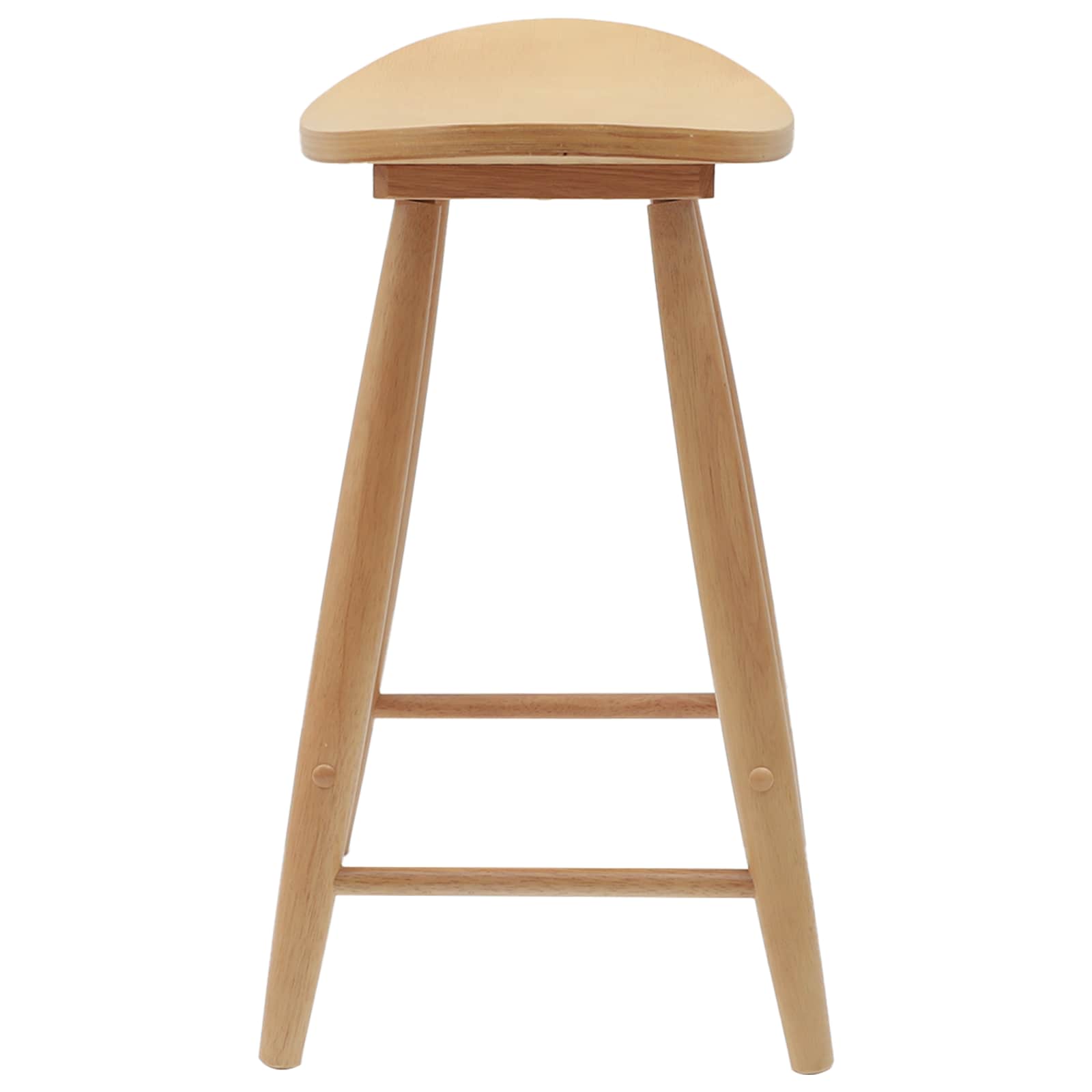 Dining Chairs 2 pcs Natural 46 x 37 x 63 cm Solid Rubber Wood