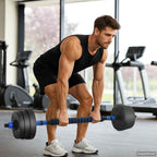 2-in-1 Dumbbell Set Black and Blue 121 x 19.5 x 19.5 cm