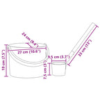 Sauna Accessory Set 2 pcs Black Aluminium and Solid Pine Wood