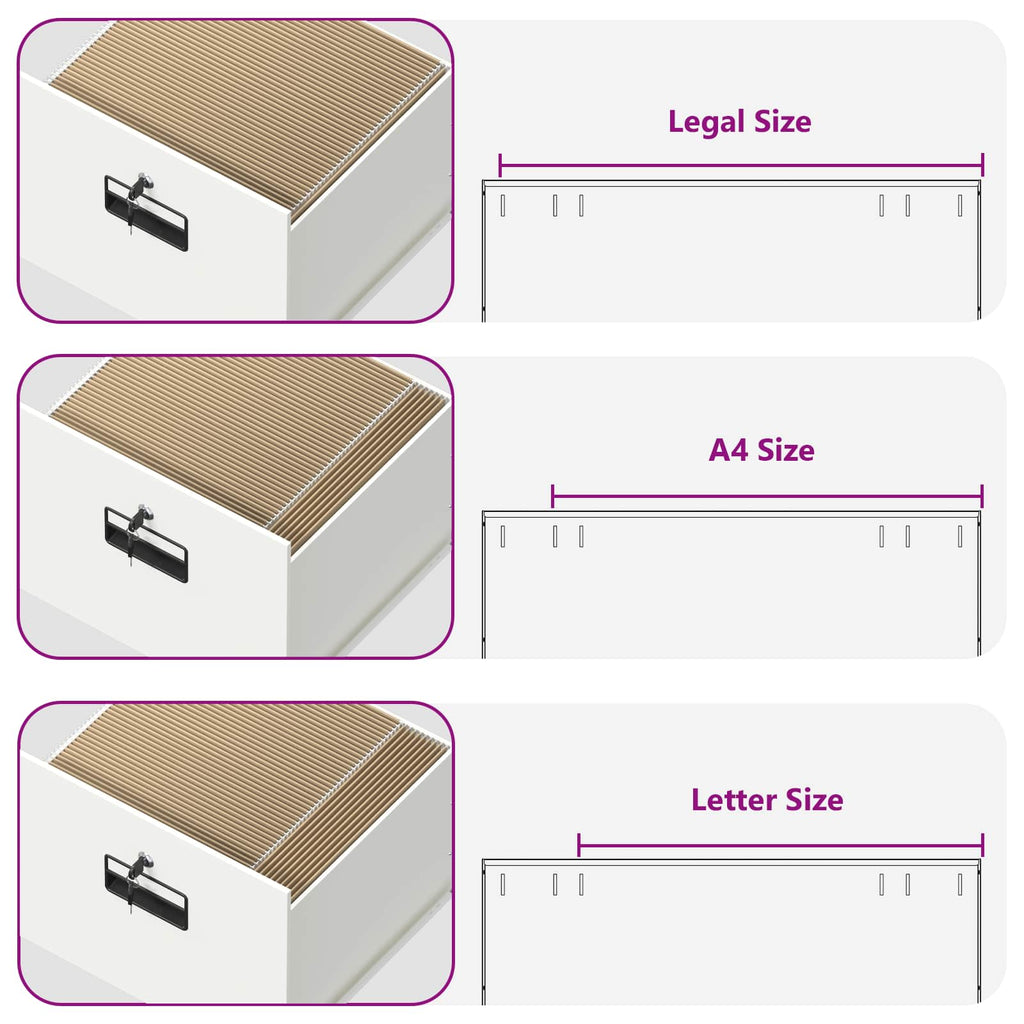 File Cabinet Olive Green 45.5 x 42 x 106.5 cm Cold-Rolled Steel