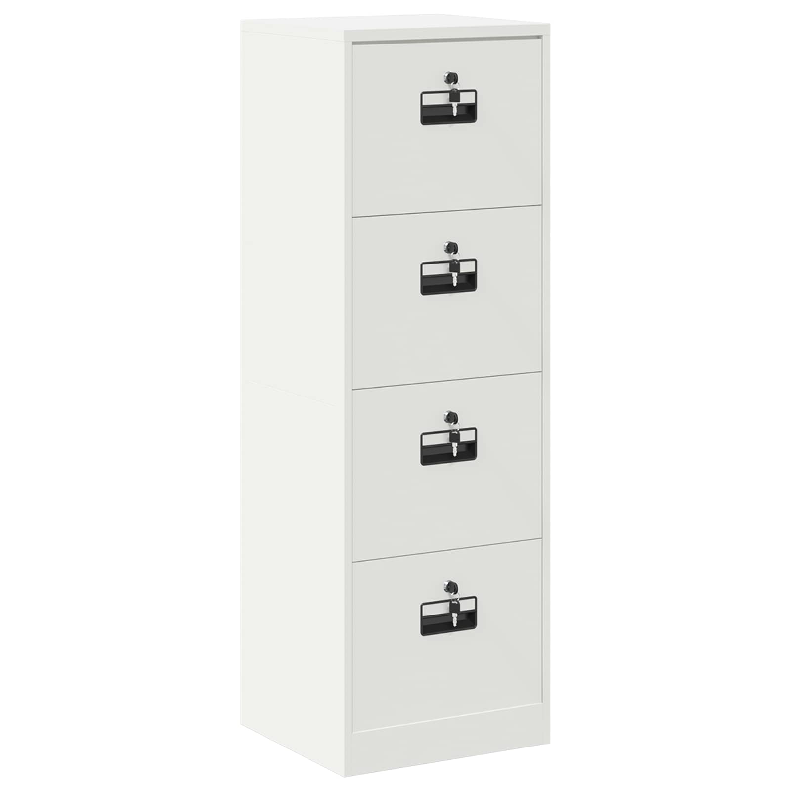 File Cabinet White 45.5 x 42 x 106.5 cm Cold-Rolled Steel