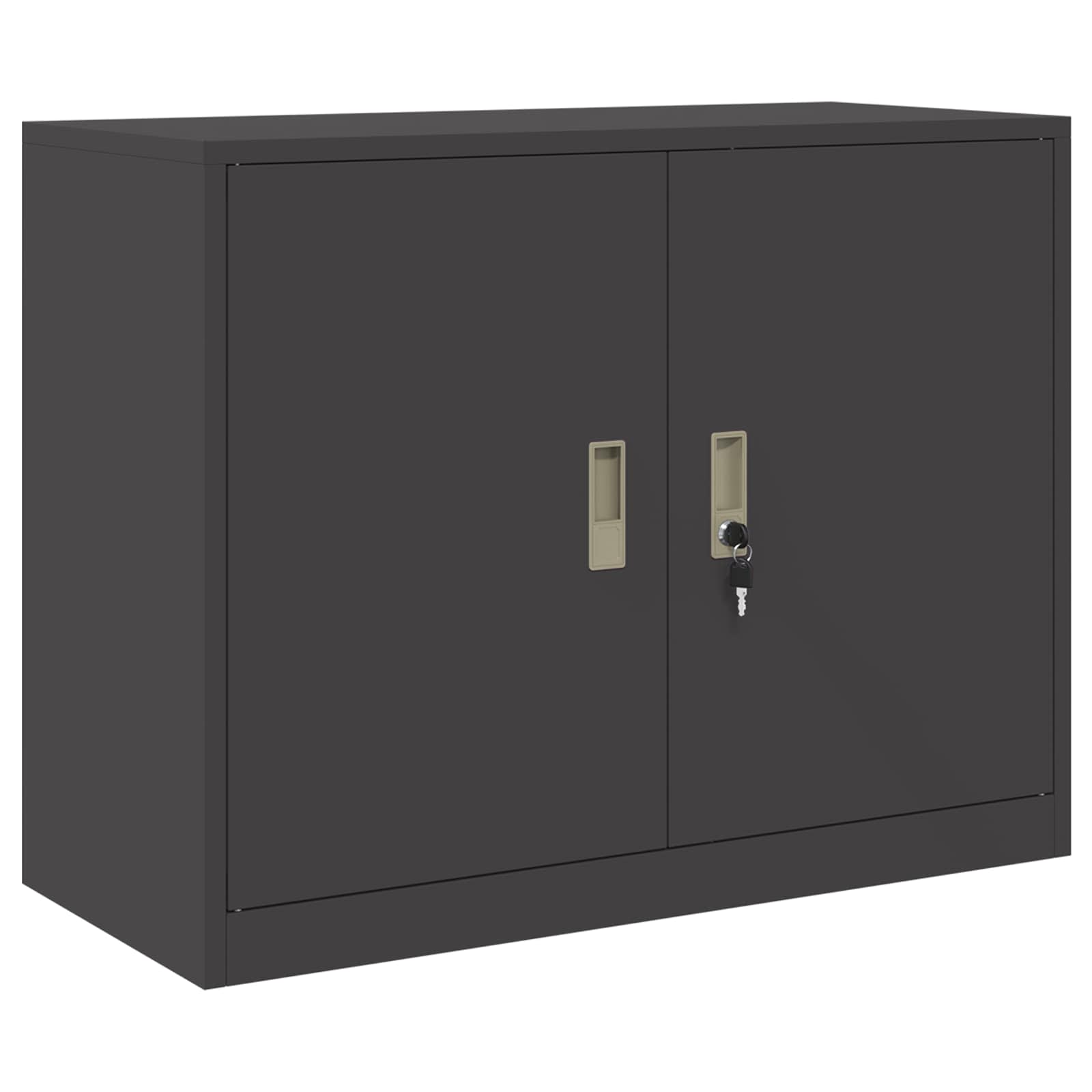 Storage Cabinet Black 90 x 40 x 70 cm Cold-Rolled Steel