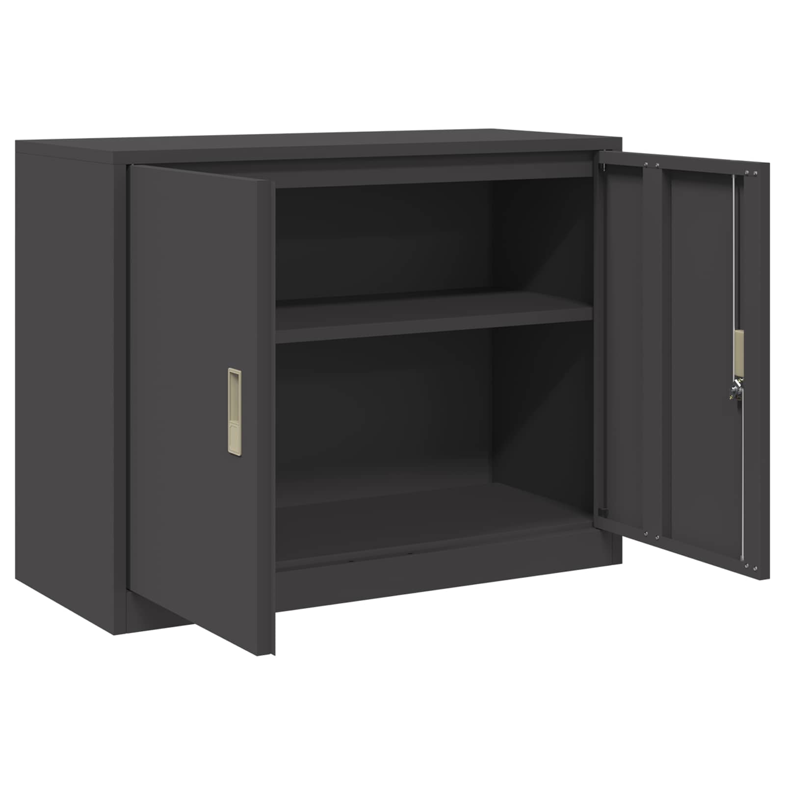 Storage Cabinet Black 90 x 40 x 70 cm Cold-Rolled Steel