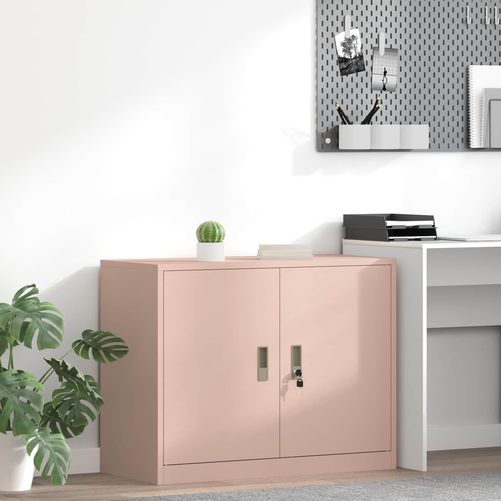 Storage Cabinet Pink 90 x 40 x 70 cm Cold-Rolled Steel