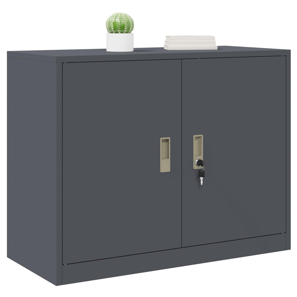 Storage Cabinet Anthracite 90 x 40 x 70 cm Cold-Rolled Steel