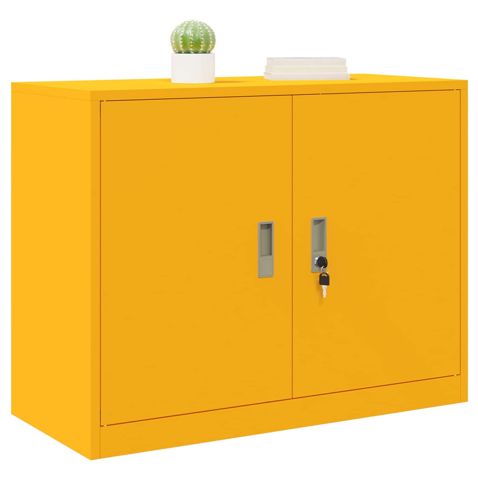Storage Cabinet with Storage Mustard Yellow 90 x 40 x 70 cm