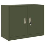 Storage Cabinet Olive Green 90 x 40 x 70 cm Cold-Rolled Steel