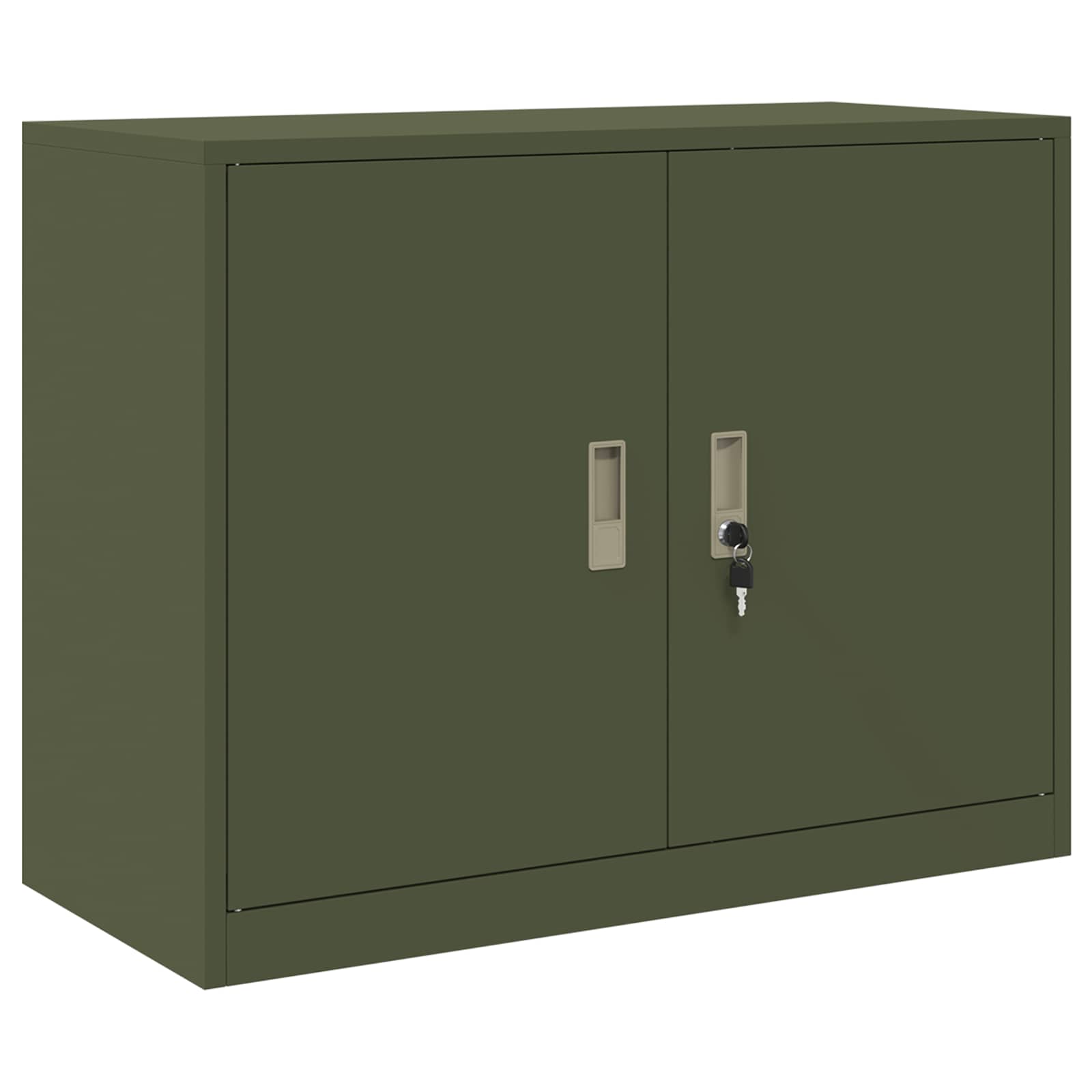 Storage Cabinet Olive Green 90 x 40 x 70 cm Cold-Rolled Steel