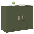 Storage Cabinet Olive Green 90 x 40 x 70 cm Cold-Rolled Steel
