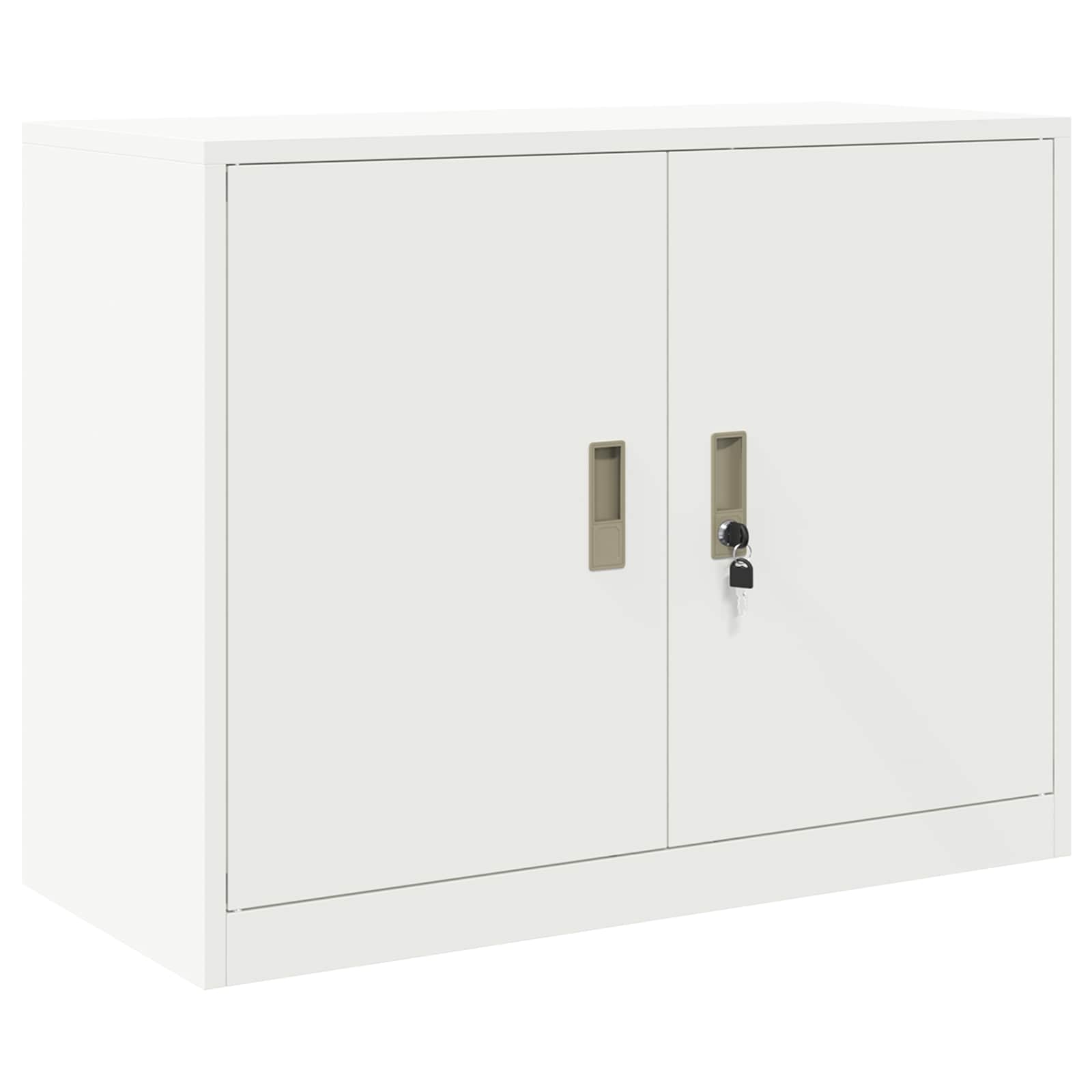 Storage Cabinet White 90 x 40 x 70 cm Cold-Rolled Steel