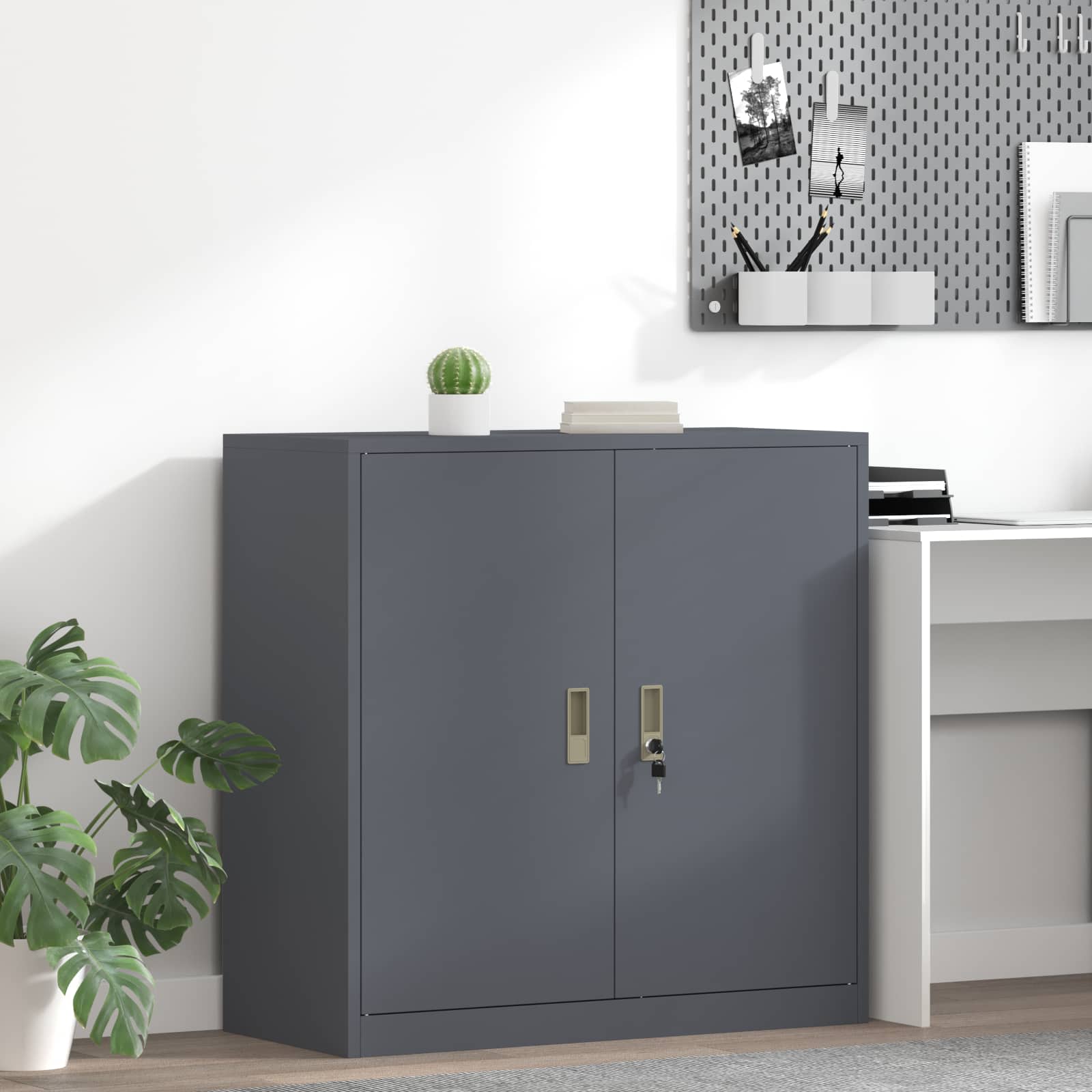 Storage Cabinet Anthracite 90 x 40 x 90 cm Cold-Rolled Steel