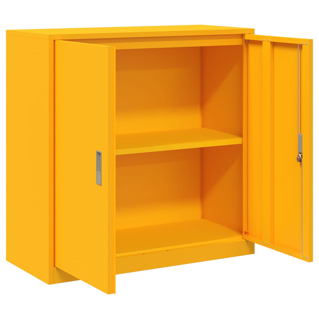 Storage Cabinet with Storage Mustard Yellow 90 x 40 x 90 cm