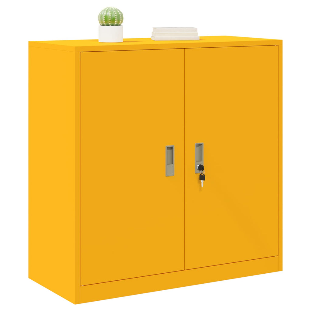 Storage Cabinet with Storage Mustard Yellow 90 x 40 x 90 cm