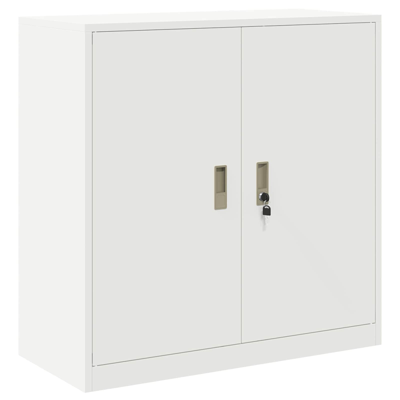 Storage Cabinet White 90 x 40 x 90 cm Cold-Rolled Steel