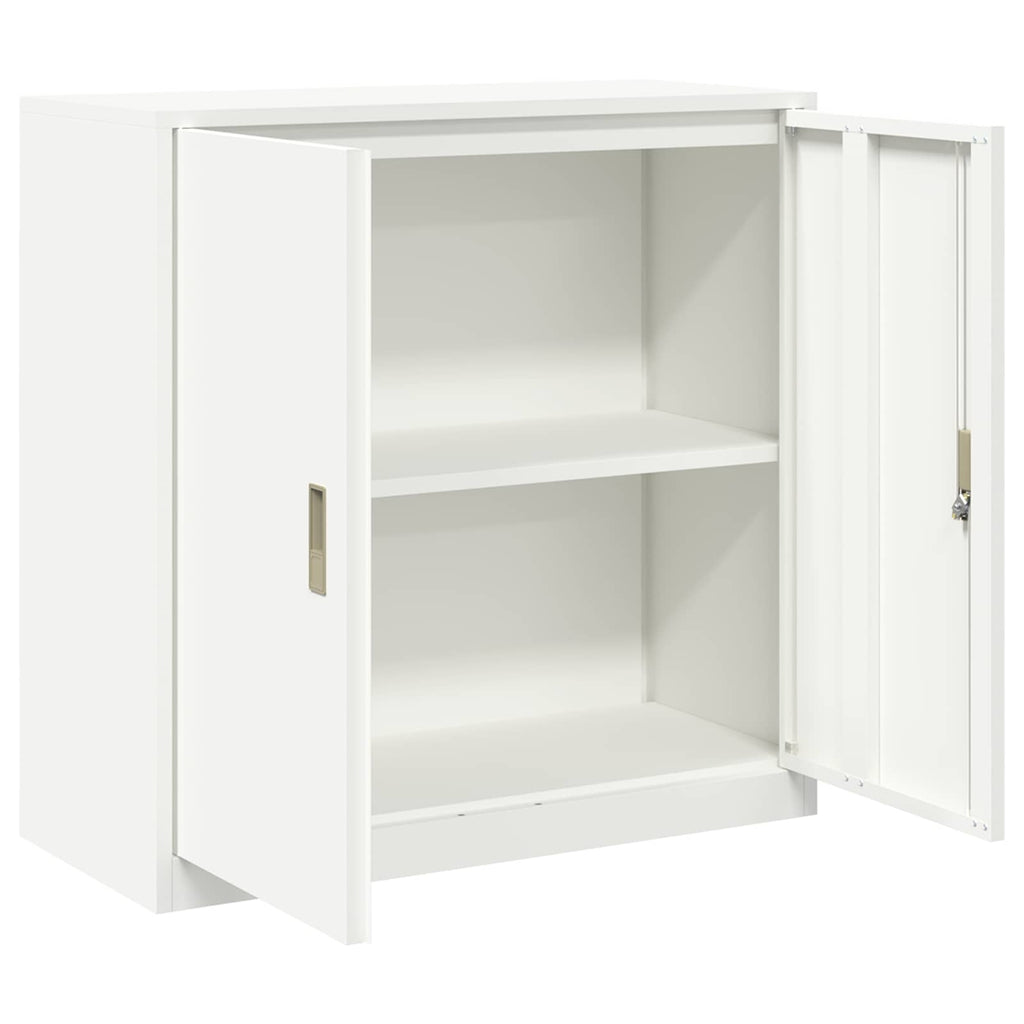 Storage Cabinet White 90 x 40 x 90 cm Cold-Rolled Steel