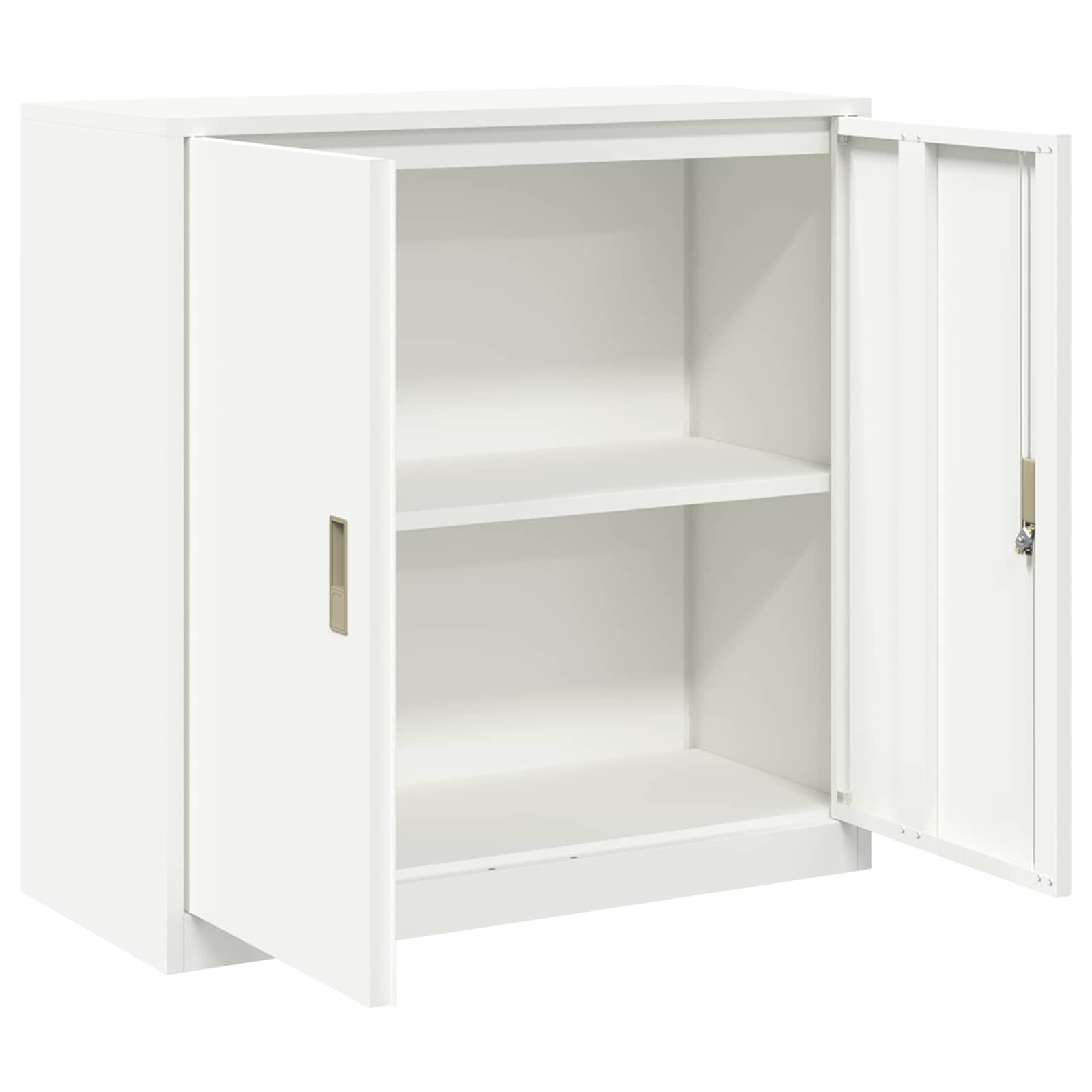Storage Cabinet White 90 x 40 x 90 cm Cold-Rolled Steel